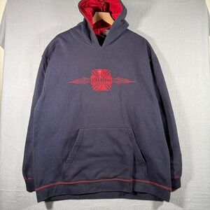 Vintage Y2K No Boundaries Leadfoot West‎ Coast Choppers Style Hoodie Baggy XL